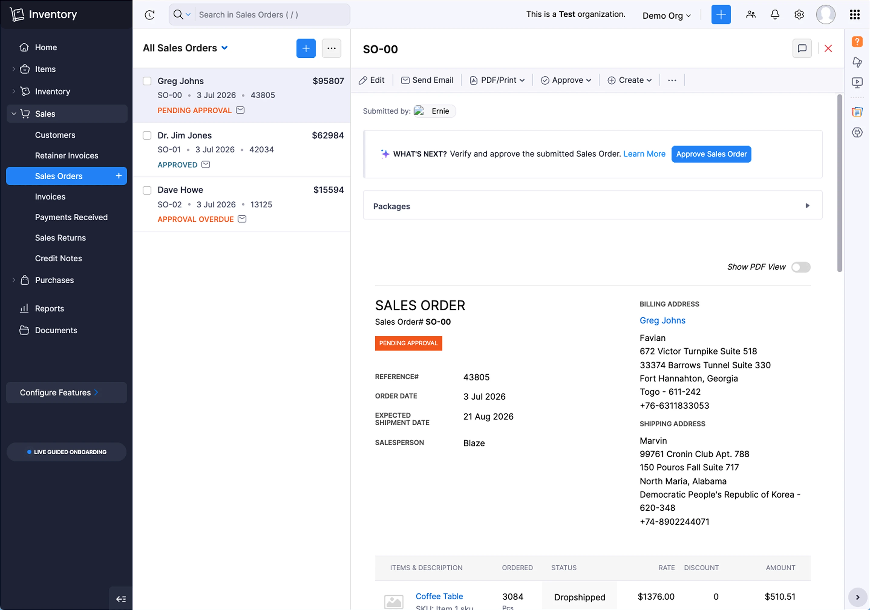 Benchmark: order as a separate entity in a CRM